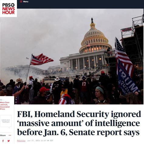 The FBI and Homeland Security had ‘a massive amount’ of warnings about Jan. 6, a Senate report finds